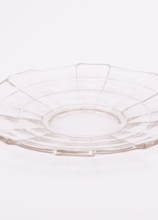 Grand plat en verre légèrement incurvé