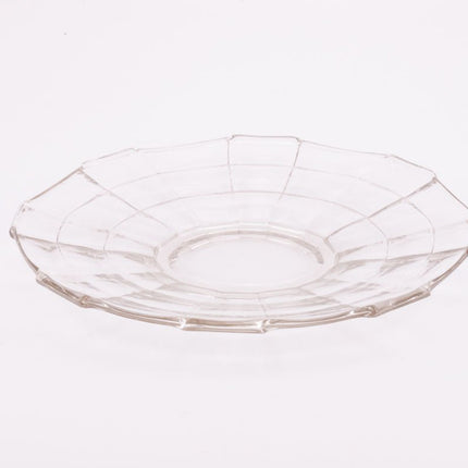 Grand plat en verre légèrement incurvé