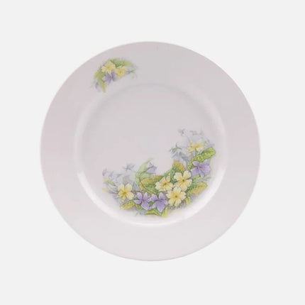 Plat Graf Von Henneberg en porcelaine avec motifs fleuris