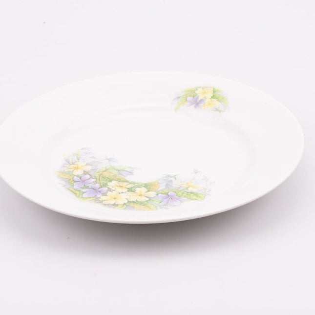 Plat Graf Von Henneberg en porcelaine avec motifs fleuris