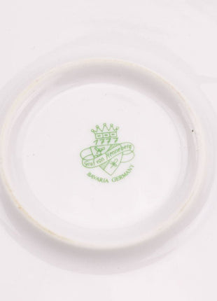 Plat Graf Von Henneberg en porcelaine avec motifs fleuris