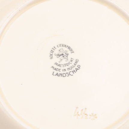 6 assiettes à dessert vintage Société Céramique Maastricht modèle Landschap