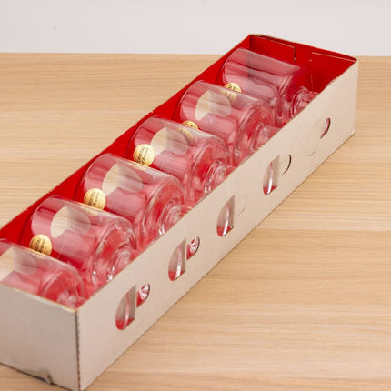 6 verres en cristal d'Arques sur pied dans boîte d'origine