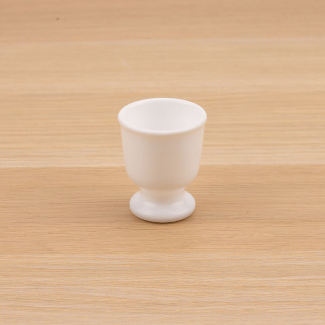 Coquetier blanc vintage Seca en verre opaline