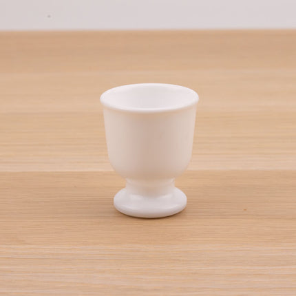 Coquetier blanc vintage Seca en verre opaline