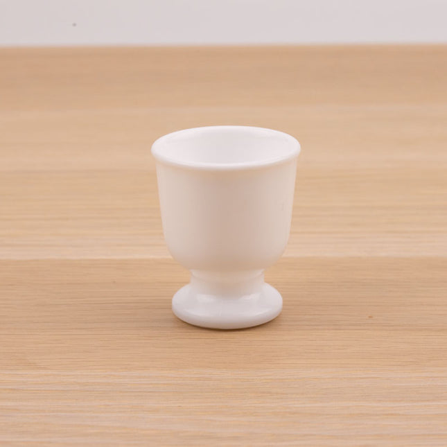 Coquetier blanc vintage Seca en verre opaline