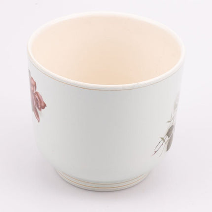 Cache-pot vintage en porcelaine blanche avec motif floral