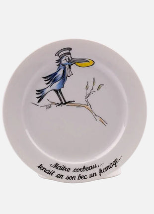 6 assiettes Fables de La Fontaine en porcelaine RZB