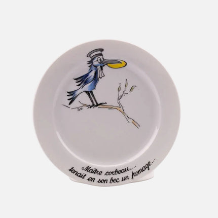 6 assiettes Fables de La Fontaine en porcelaine RZB