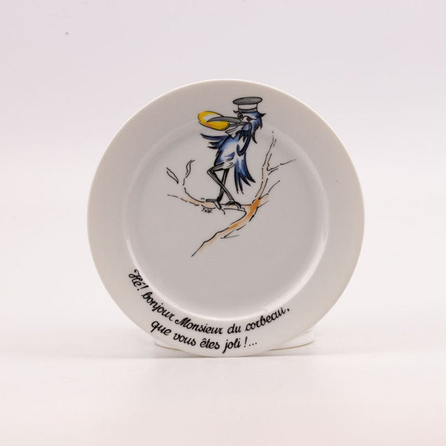 6 assiettes Fables de La Fontaine en porcelaine RZB