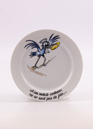 6 borden met afbeeldingen uit de fabels van La Fontaine.