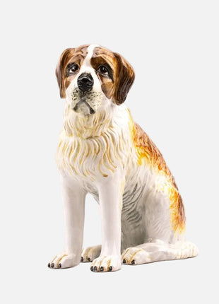 Figurine chien Saint-Bernard en céramique  