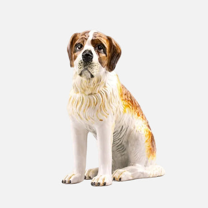 Figurine chien Saint-Bernard en céramique  