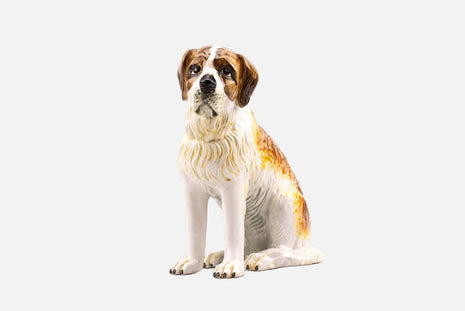 Figurine chien Saint-Bernard en céramique  