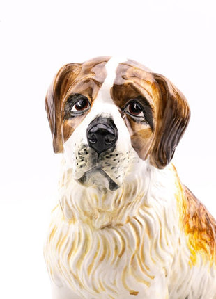 Figurine chien Saint-Bernard en céramique