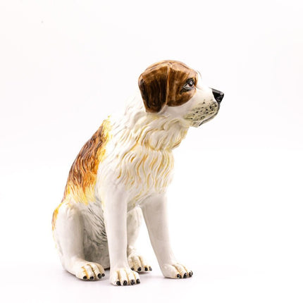 Ceramic Saint Bernard dog figurine