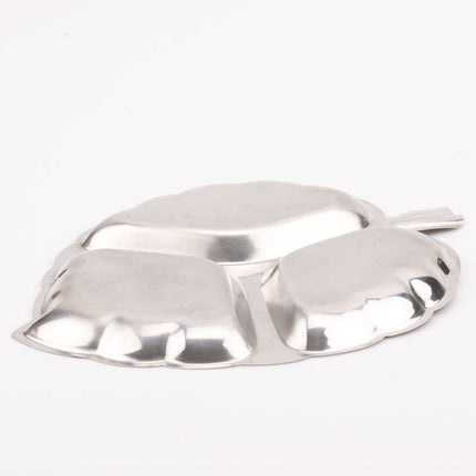 Plateau apéro 3 compartiments en forme de feuille