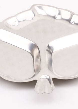 Plateau apéro 3 compartiments en forme de feuille