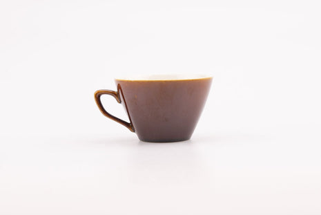 6 tasses et 6 sous-tasses Villeroy & Boch en porcelaine brune et blanche