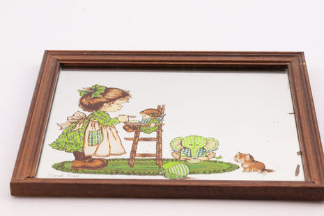 Miroir Sarah Kay cadre en bois pour enfants