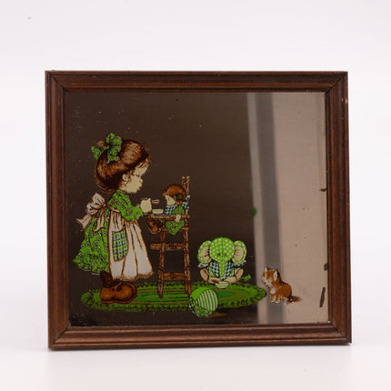 Miroir Sarah Kay cadre en bois pour enfants