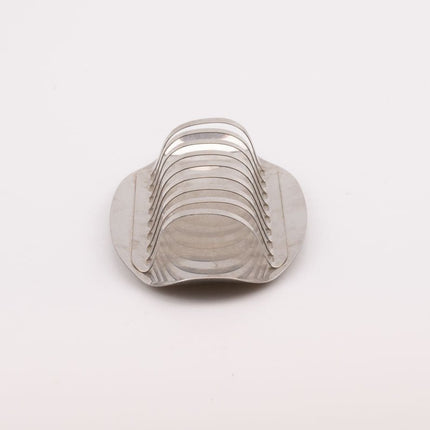 Porte-toast vintage en inox gris à 8 places
