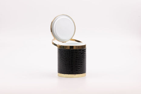 Seau à glaçons vintage bleu et doré