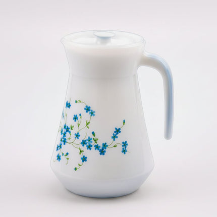 Carafe blanche vintage Arcopal collection Myosotis