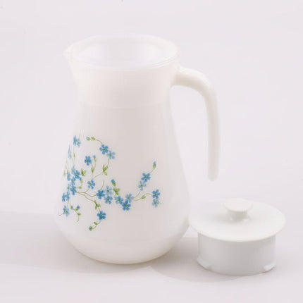 Carafe blanche vintage Arcopal collection Myosotis