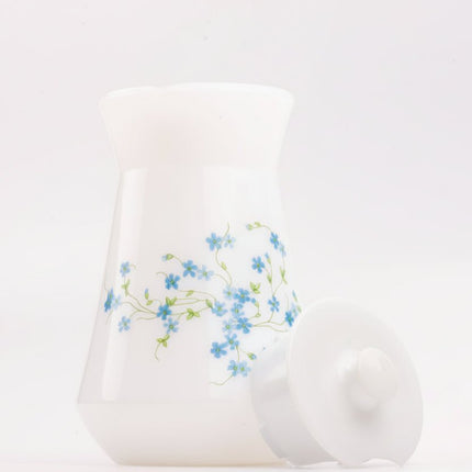 Carafe blanche vintage Arcopal collection Myosotis
