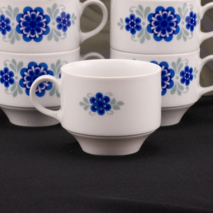 6 tasses à café en porcelaine Mitterteich