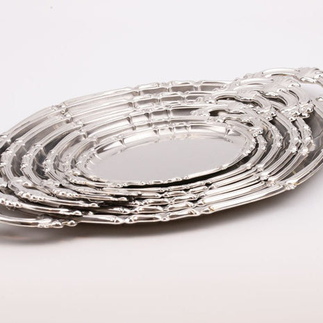 Ensemble de 6 plateaux vintage en inox Alfra Alessi