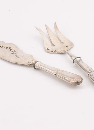 Couverts à poisson en métal argenté 