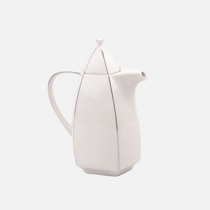 Cafetière en porcelaine fine de Scherzer blanche style contemporain