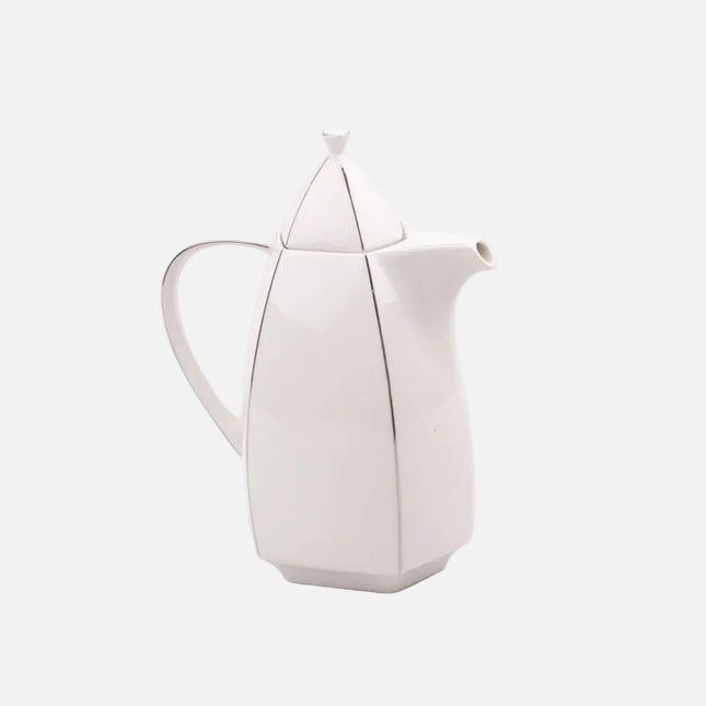 Cafetière en porcelaine fine de Scherzer blanche style contemporain