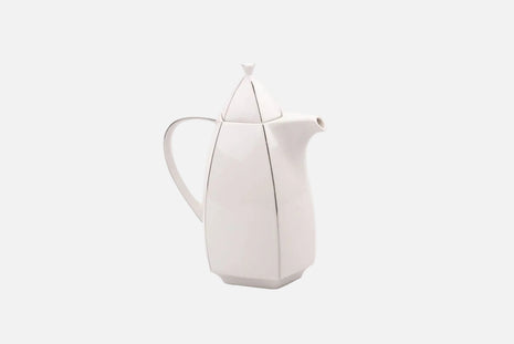 Cafetière en porcelaine fine de Scherzer blanche style contemporain