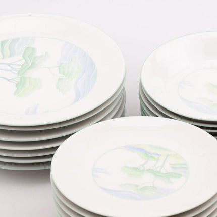 Porseleinen dinerservies van Lourioux Deshoulières (3 x 7 borden)