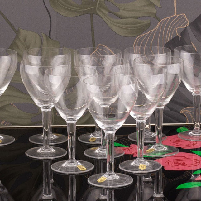 11 verres à vin de la verrerie belge Doyen 