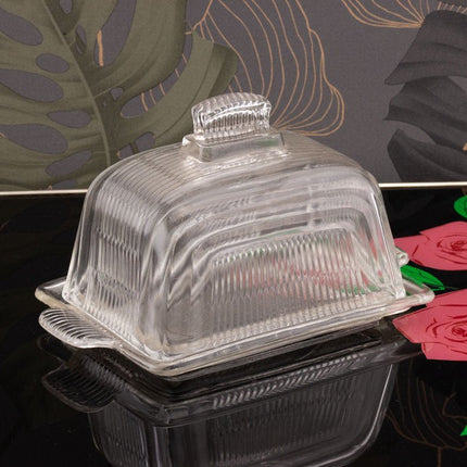 Beurrier en verre vintage  