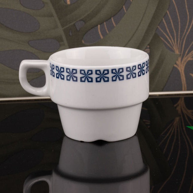 6 tasses en céramique Mosa blanc