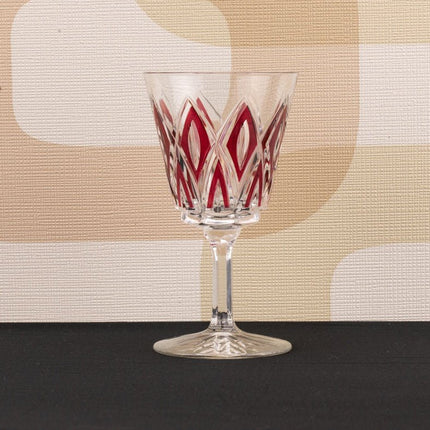 Verre à vin rouge Arlequin rouge