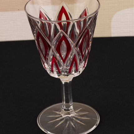 Harlekijn rood wijnglas