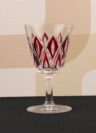Verre à vin blanc Arlequin rouge