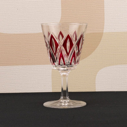 Verre à vin blanc Arlequin rouge