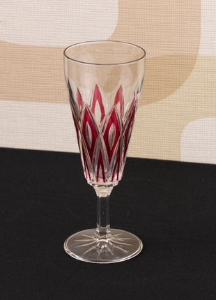 flûte en verre ciselé Arlequin