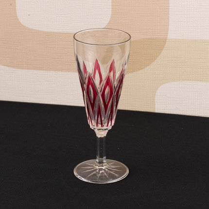 flûte en verre ciselé Arlequin