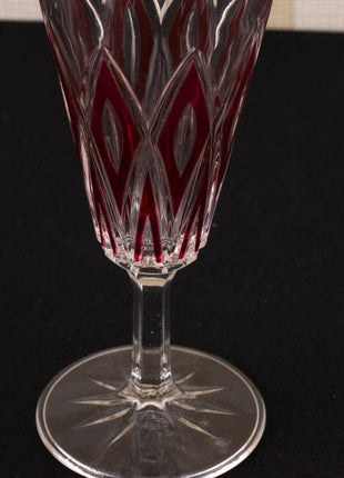 flûte en verre ciselé Arlequin