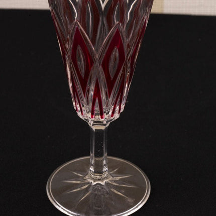 flûte en verre ciselé Arlequin