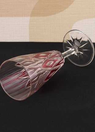 flûte en verre ciselé Arlequin