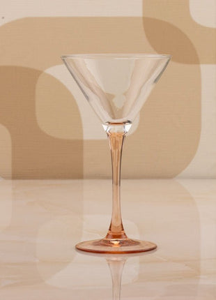 7 verres à cocktail à pied rose Luminarc